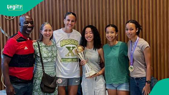 WAFCON: Super Falcons star Ashleigh Plumptre introduces dad to her 'social media mum'