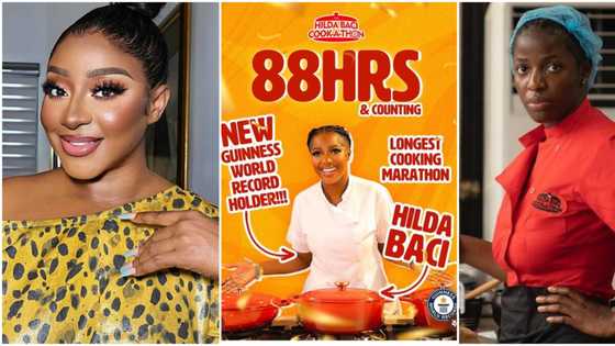 "Akwa Ibom girl": Ini Edo causes a buzz as Hilda Baci shatters Guinness Record for ‘longest cooking time’