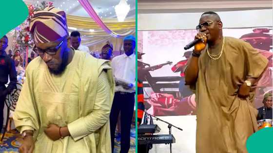 Okocha flaunts dance steps as singer Segun Johnson hypes legend: "Fun won ni leg over"