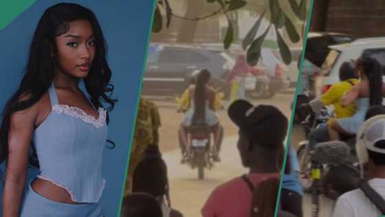 Ayra Starr makes dramatic exit from a show in Benin Republic, leaves on Okada, people run after her