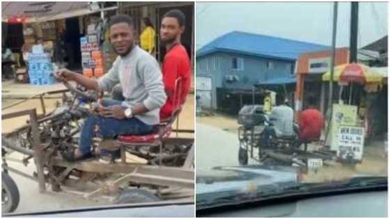 Two Nigerian men test drive car with no bodywork in viral video, they say it's their Lamborghini