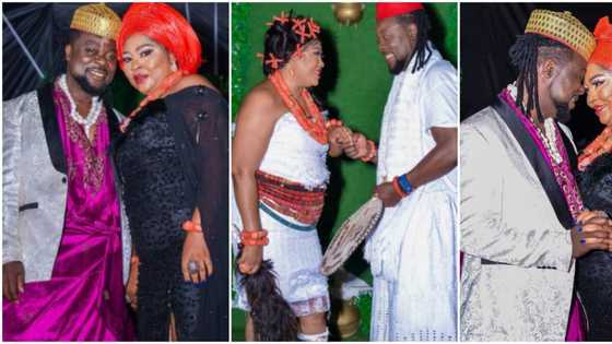 They are from a movie scene: Regina Daniels' bro reacts to wedding photos of actress' mum with lover