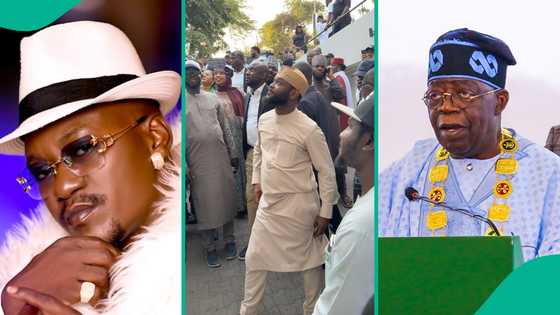 "Jagaban dey work": Seyi Tinubu seen listening to singer Konga's campaign song, clip draws reactions