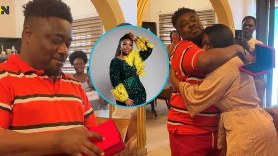 Stacy Amoateng's hubby warms hearts as he buys her real gold necklace to mark birthday