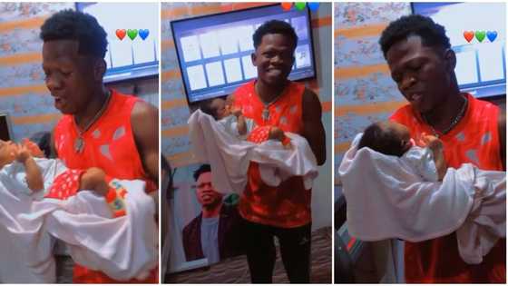 This man is grateful: Nigeria father picks up his newborn baby, dances passionately in room, video goes viral