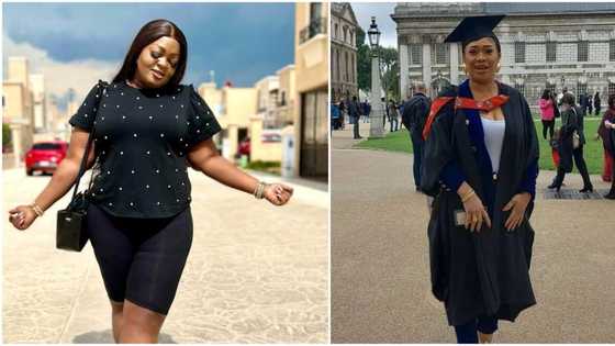 My father's favourite: Eniola Badmus rejoices as her sister clocks 43, graduates from University of Greenwich