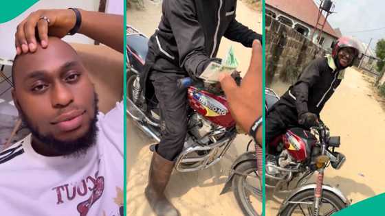 Man discovers bike he entered was ridden by his ex-further maths teacher, reacts in touching video