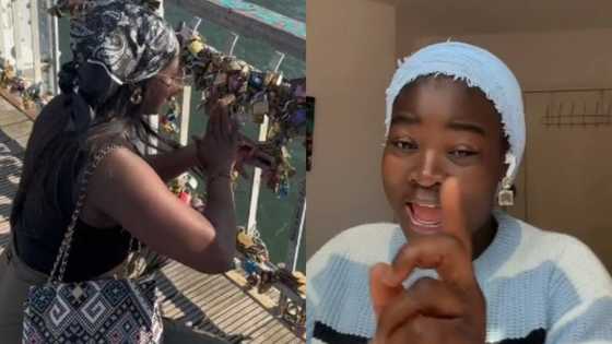 "Forever is the deal": Lady padlocks lover's love to Paris bridge, shares funny video