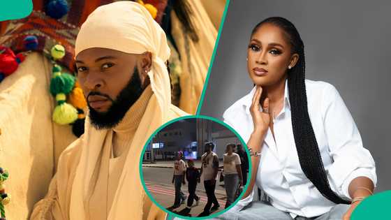 Singer Flavour steps out with family amid rumours he is unmarried and was dumped by his baby mama