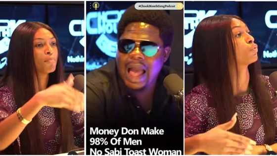 "98% of Nigerian men don't know how to toast women": Comedian Adeherself says as Mr Macaroni Watches