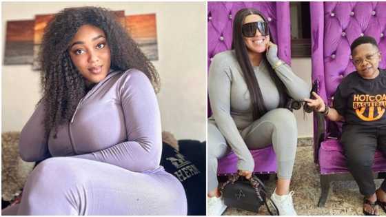 "Fresh air": Peggy Ovire shares moments from her 1st-time visit to Jos, poses with actor Aki, fans react