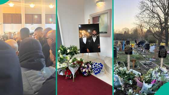 Anthony Joshua: Man posts rare video of boxer during final prayers for friends' burial, many react