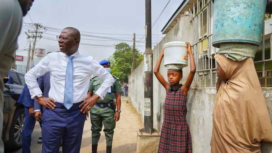 Gov Sanwo-Olu grants scholarship to two out-of-school girls he saw by the roadside in Lagos