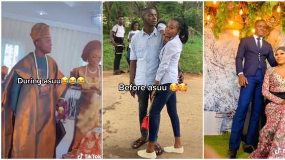 ASUU strike: Lovely video emerges as Nigerian lady marries her coursemate while waiting to resume school