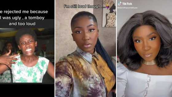"He left me because I was ugly": Lady's transformation photos years after boy broke her heart surprise many