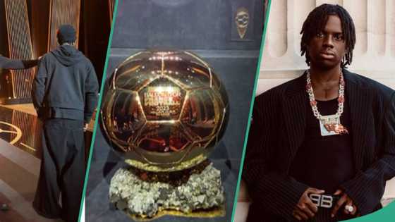 Ballon d’Or 2023: Rema performs at football award, spotted with Didier Drogba, Nigerians celebrate