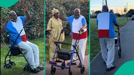 UK-based Nigerian grandfather steals the show in TikTok video, dances during evening family stroll