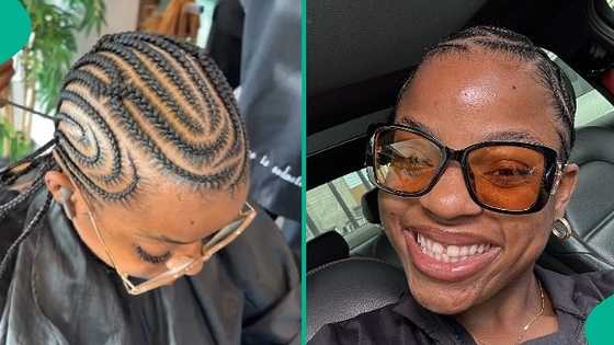 Nigerian lady shares photos of N40k 'all back' hairstyle she made, people criticise her