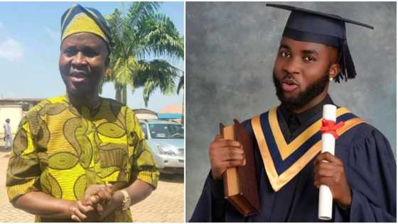 "Fine boy like his daddy": Netizens celebrate with Okunnu as son graduates from college in Canada