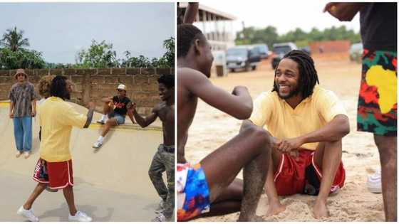 Kendrick Lamar spotted playing street football with locals in Ghana days after album release