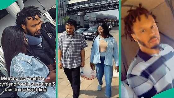 3 days to wedding, lady finally meets American lover for first time, video goes viral on TikTok