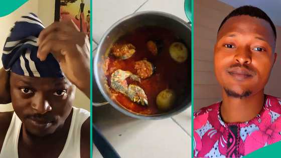 Man who gave his girlfriend N3k to cook something shows what she prepared, amazes Nigerians