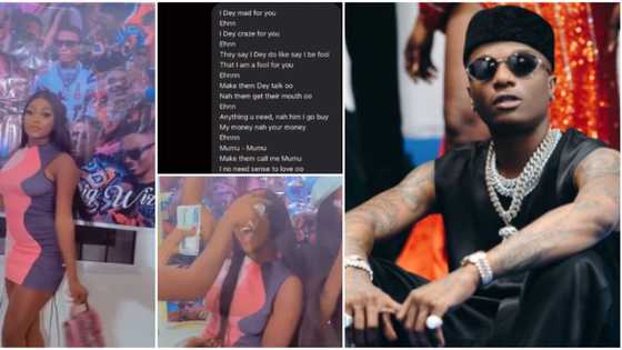 Mumu for you: Lady who almost fainted on sighting Wizkid begs him to notice her, celebrates his birthday