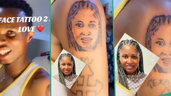 "What if she breaks your heart": Man gets stunning tattoo of lover's face on his arm, shows her love