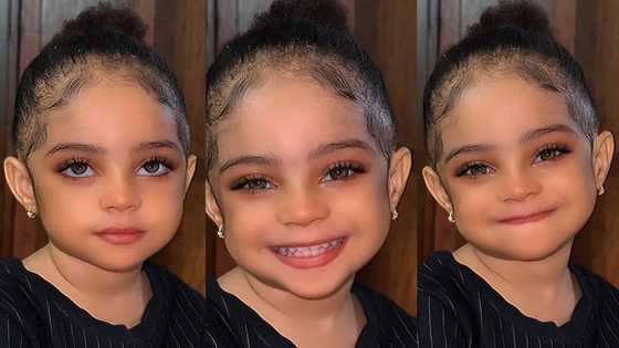 "Your smile is contagious": Fair-skinned baby girl with sparkling beauty smiles for camera, people admire her