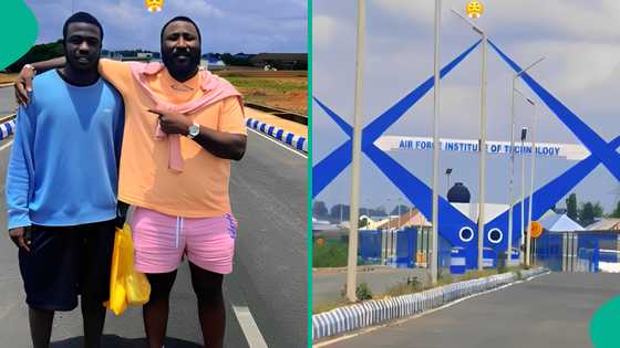 Man visits son schooling at Air Force Institute of Technology, discovers he's grown taller than him