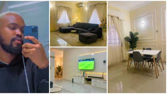 I did it myself: Nigerian man proudly shows off the look of his living room, cute photos get many gushing
