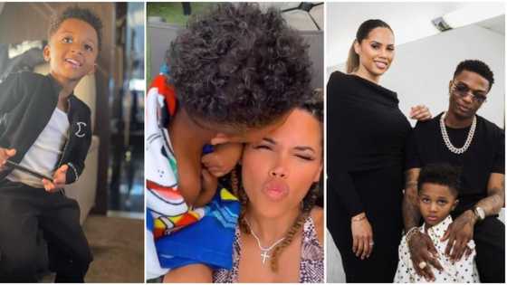 "Fine + finer = finest": Cute clip of Wizkid's son, Zion kissing his mum stirs reactions, video trends