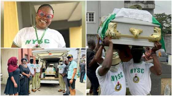 Tears as corps member who died in Lagos train accident is buried, photos emerge
