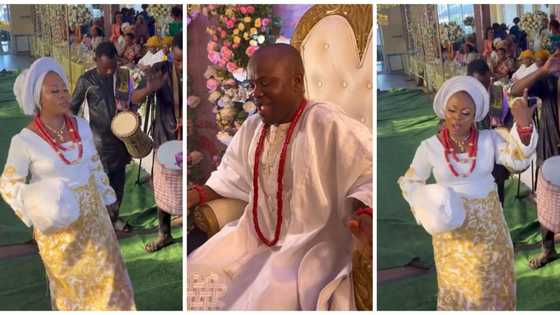 Drama king: Wife dances with energy at her wedding, hubby sits on chair, whines his body, video causes stir