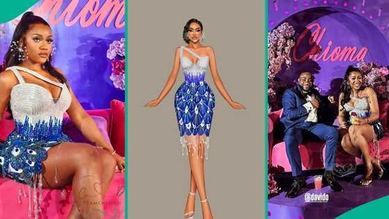 Chioma's sister, who designed her exquisite 30th birthday dress, shares real reason it was made