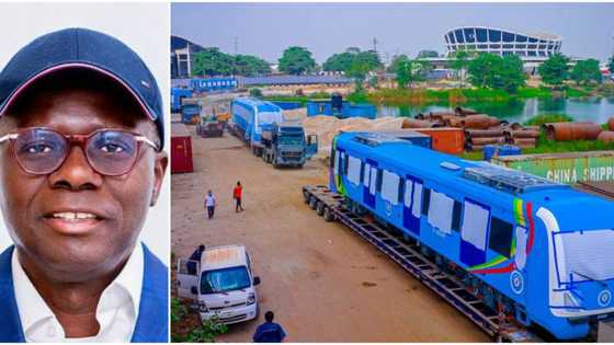 Just in: Good news for Lagosians as Sanwo-Olu takes delivery of new train sets, many react