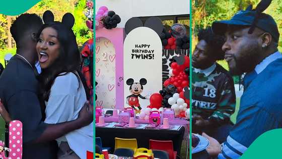 Videos from Davido and Chioma's twins' 2nd birthday party in Atlanta emerge: "Be like wedding event"