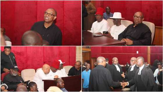 BREAKING: Intrigues As Peter Obi appears in court, photos, video emerge