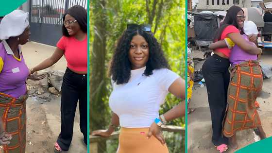 Nigerian lady excited as she reunites with her grandma after 10 years, they hug in sweet video