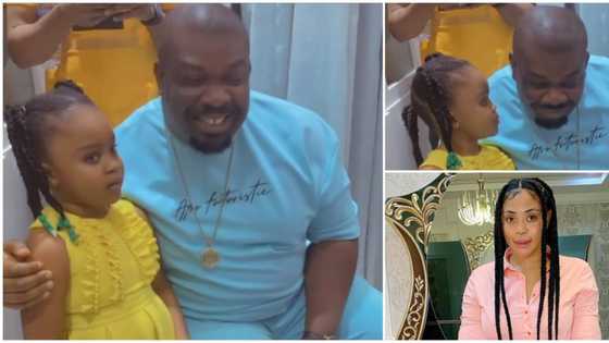 Peck his cheek: Mimi Orjiekwe tells daughter as she meets Don Jazzy for the first time in sweet video