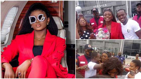 Fans give Ka3na a queen's welcome as she arrives Port Harcourt for meet and greet event (photos, video)