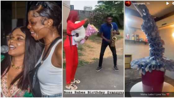 "Stepmom wey sabi": Iyabo Ojo surprises Paulo's daughter with 'paranran', huge money cake on her birthday