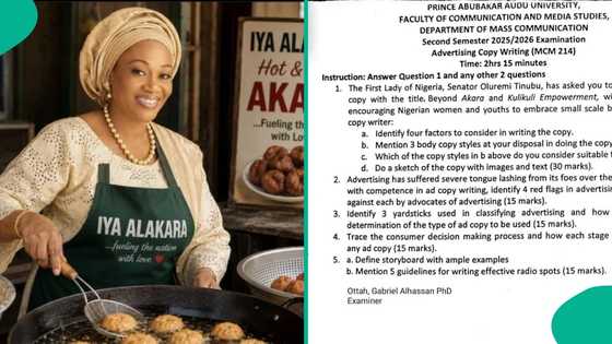 Tinubu's wife 'Akara, Kulikuli' makes way into exam of top university