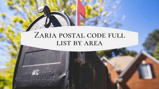 Use this Zaria postal code list to receive/send a letter or parcel