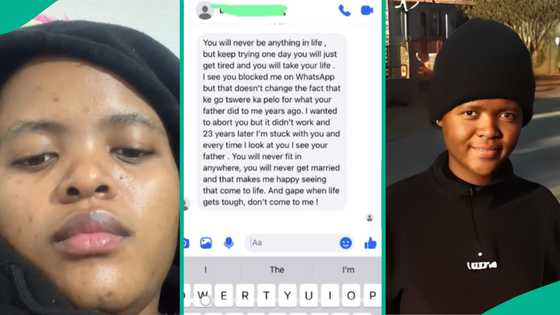 Lady posts painful message her biological mother sent her, people express sadness after reading it