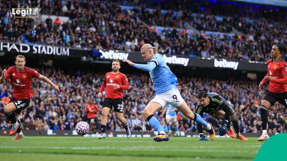 Erling Haaland: Manchester City star produces miss of the season vs Man United, video