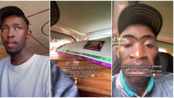 "Chilling with Father Bernard": Daring burial attendee makes TikTok video with coffin in car, causes stir