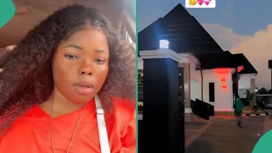 Nigerian lady celebrates online, shares video of big beautiful house her elder brother built
