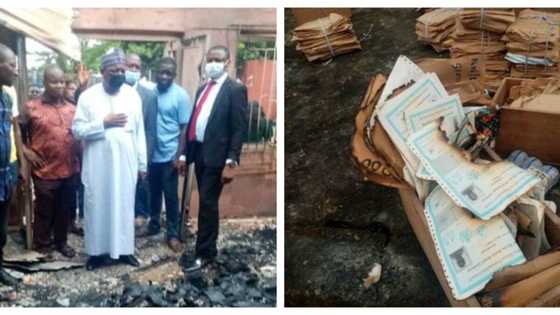 EndSARS: We're sorry - Buhari's minister begs youths, breaks down in tears over vandalised assets in Calabar (photos)