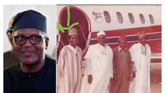 "Humble Beginning:" Rare picture of Dangote as a young man with Dantata stirs emotions